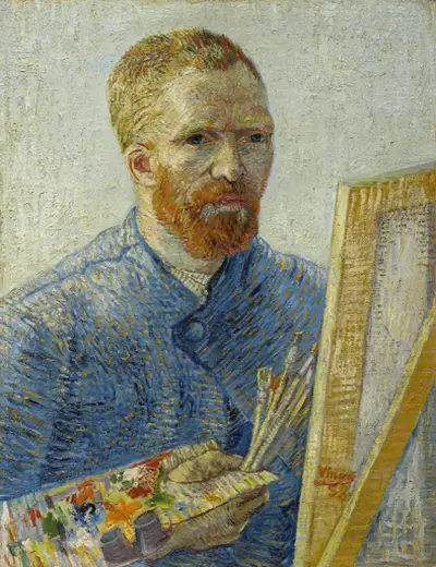 Selbstbildnis barhaupt, vor der Staffelei Vincent van Gogh